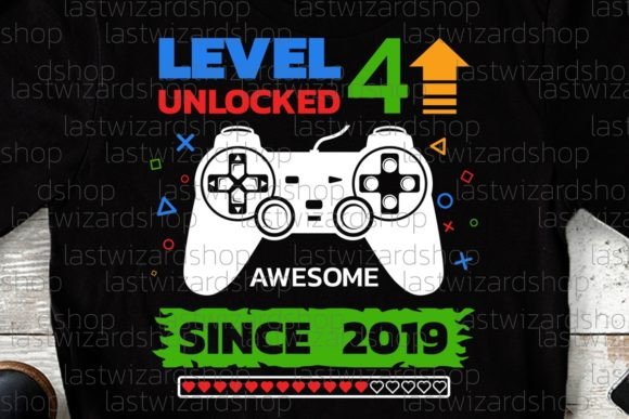 Birthday Boy Gamer Level Up 4 Svg Graphics and Crafts Review