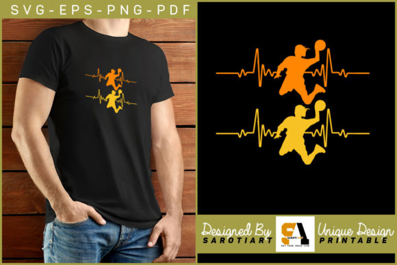 Dodgeball Silhouette with Heartbeat SVG for Graphics and Crafts