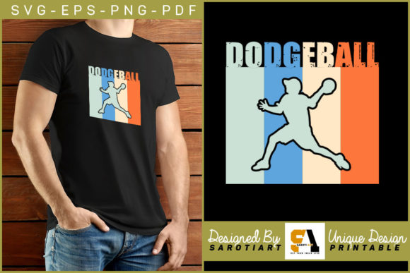 Dodgeball Vintage Sublimation Retro SVG for Graphics and Crafts
