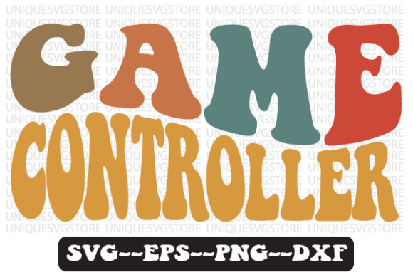 Game Controller Retro Wavy Svg Design for Graphics and Crafts