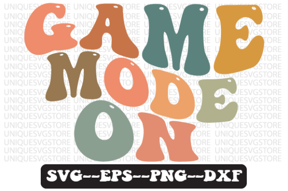 Game Mode Retro Wavy SVG Design for Crafts