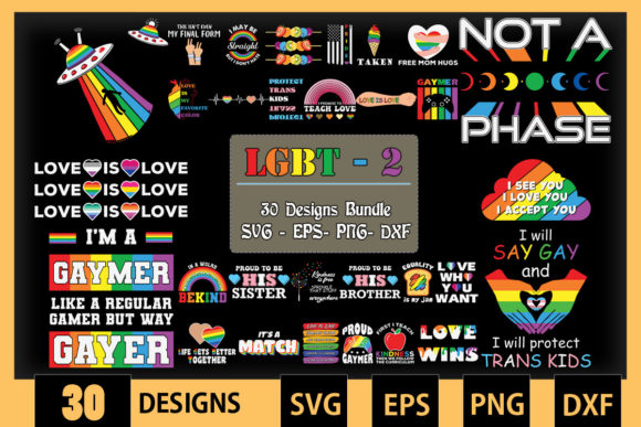 LGBT Part 2 Bundle SVG 30 Designs for Modern Graphics