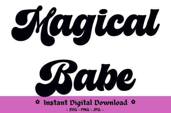 Magical Babe: A Graphic Design Asset for Crafts and Digital Publishing