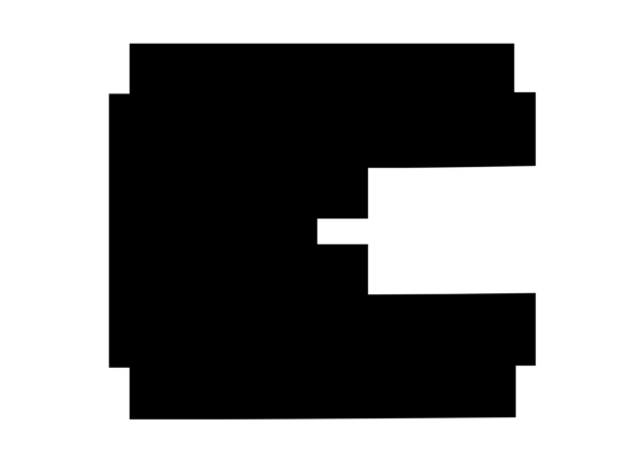 Mono Blocky Bitmap Letter C for Graphics and Crafts