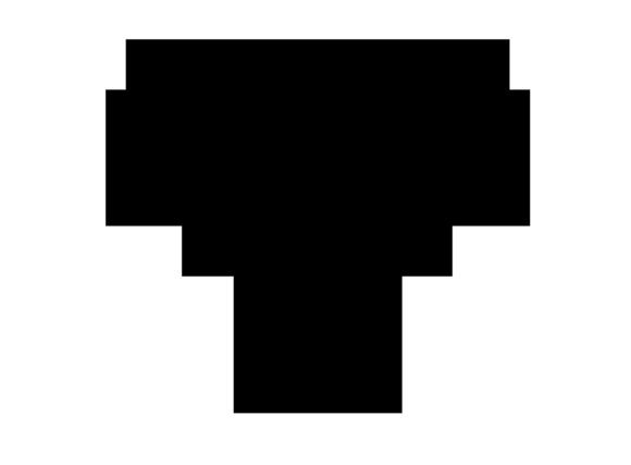 Mono Blocky Bitmap Letter T: A Graphic Design Asset for Crafts