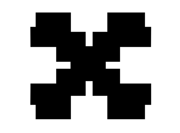 Mono Blocky Bitmap Letter X Embroidery Review