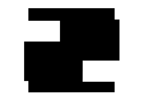 Mono Blocky Bitmap Letter Z for Graphics and Crafts