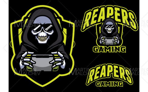 Reapers Gaming Mascot: Bold Graphics and Illustrations for Local Brands