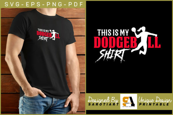 This is My Dodgeball Silhouette Shirt - A Creative Graphics Asset